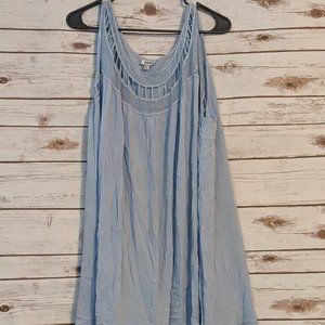 EUC Avenue Pale Blue Ruffle Trim Tank Size 30/32